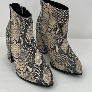 TORRID Faux Snakeskin Ankle Boots WOMENS SIZE 9W